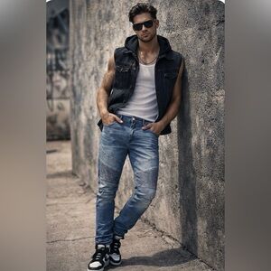 NWT True Religion Mens Relaxed Skinny Jeans